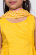 Yellow Cotton Floral Lehenga Set image number 1