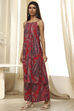 Magenta Pure Cotton Printed Straight Kurta Set image number 3