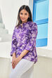 Pink & Purple LIVA Straight Printed Kurti image number 0