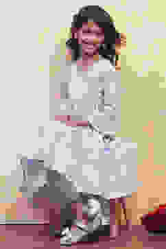 Lilac Cotton Angrakha Tiered Kurta Set image number 0