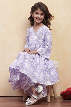 Lilac Cotton Garara Set image number 0