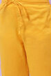 Yellow Cotton Anarkali Kurta Narrow Pants Suit Set image number 2