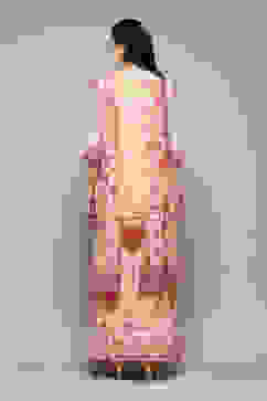 Off White Polyester Straight Printed Kurta Garara Suit Set image number 4