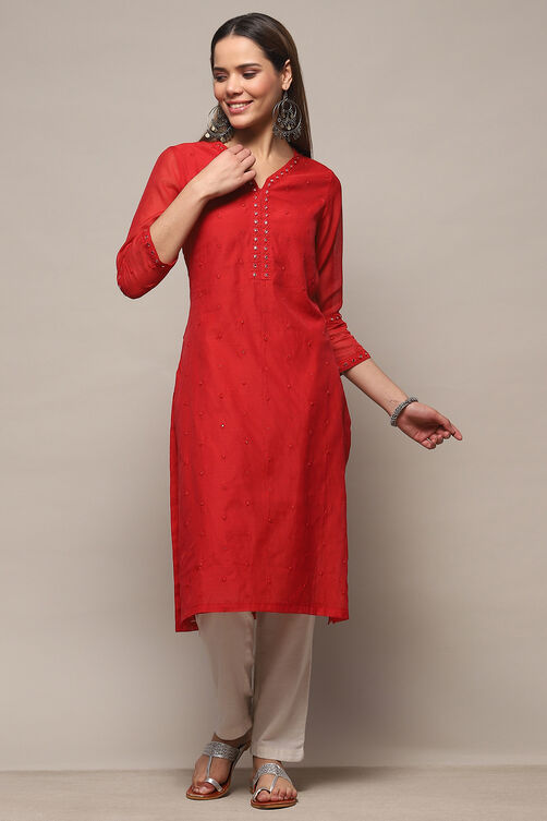 White Polyester Asymmetric Kurta image number 0