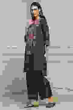 Blue Cotton Printed Straight Kurta Set image number 3