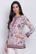 Yellow Art Silk Straight Printed Kurti image number 3