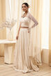 Ivory Georgette Embroidered Lehenga Set image number 3