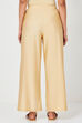 Gold Viscose Lycra Straight Palazzos image number 3