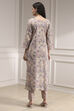 Purple Cotton Printed Embroidered Unstitched Suit Set image number 5