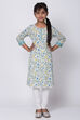 White Cotton Straight Kurta Churidar Suit Set image number 0