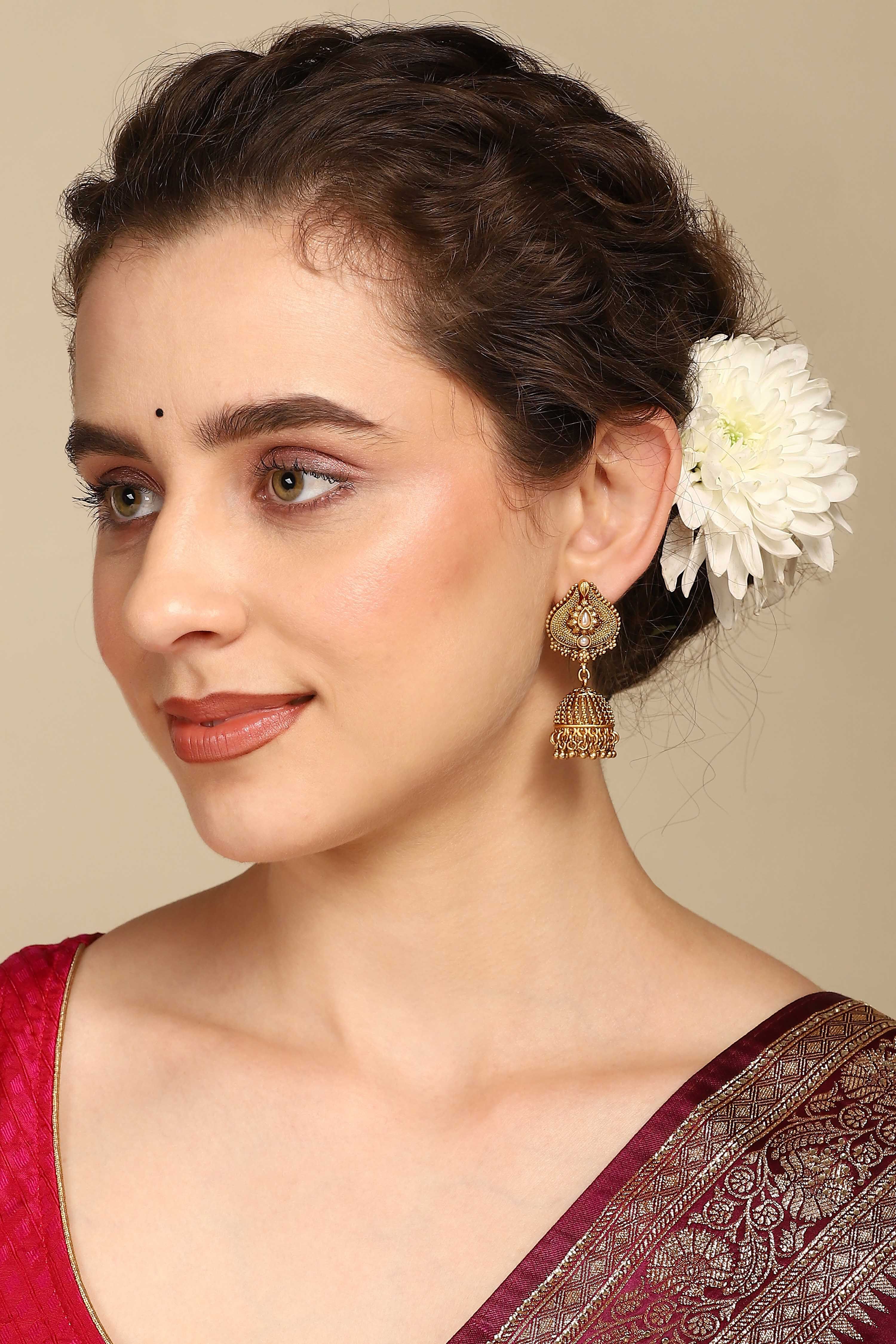 Multicolor Brass Jhumka image number 3