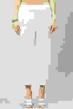 Off White Rayon Solid Palazzo image number 2