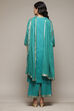 Brown Cotton Straight Kurta Palazzo Suit Set image number 4