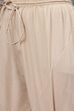 Beige Silk & Cotton Flared Kurta Suit Set image number 2