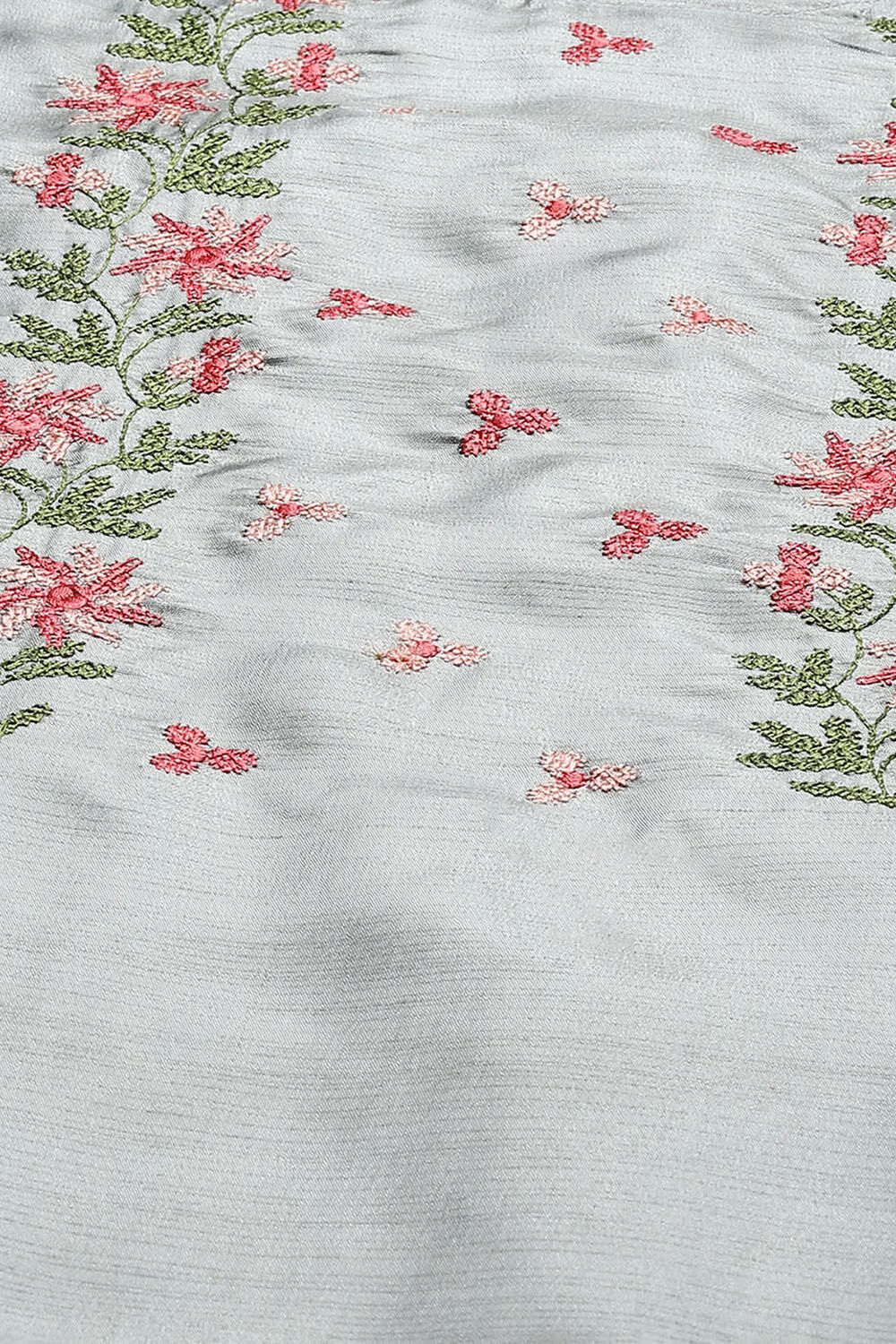 Blue Silk Blend Unstitched Suit Set image number 2