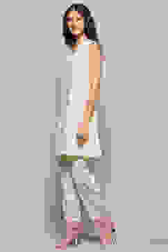 Pink Cotton Printed Kurta Set image number 7