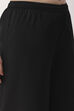 Black Cotton Flared Dyed Palazzos image number 1