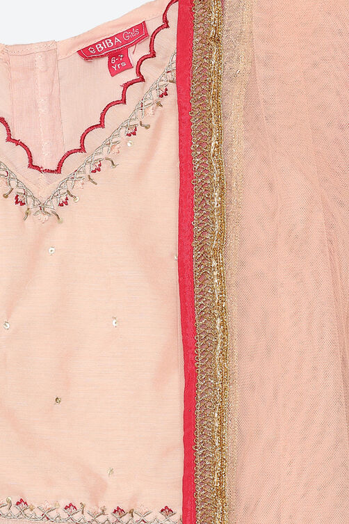 Pastel Pink Art Silk Lehenga Set image number 1