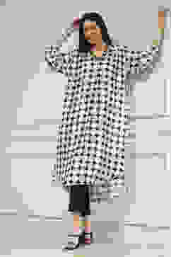 Ivory Printed A-Line Kurta image number 0