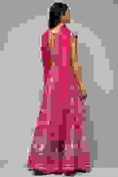 Fuchsia Viscose Embroidered Lehenga Set image number 5