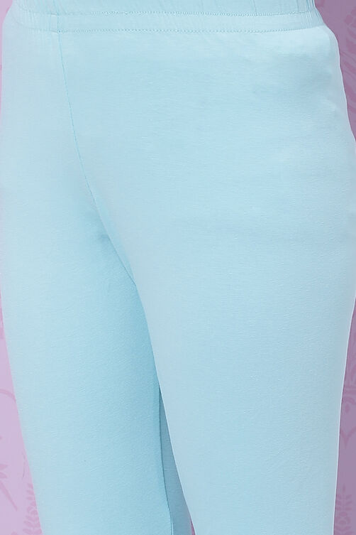 Sky Blue Art Silk Anarkali Kurta Churidar Suit Set image number 7