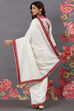 Rohit Bal Off White Chanderi Silk Solid Saree With Blouse image number 4