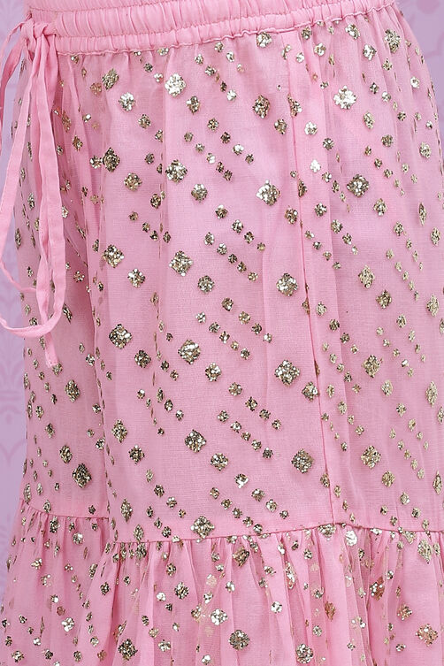 Yellow Poly Cotton Sharara Kurta Garara Suit Set image number 3
