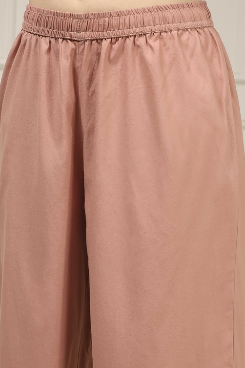 Natural White Embroidered Anarkali Fusion Set image number 2