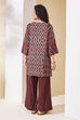 Brown Viscose Rayon Straight Kurta Pants Set image number 4