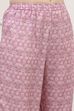Pink Cotton Blend Straight Kurta Palazzo Suit Set image number 2