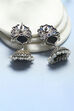 Navy Brass Jhumka image number 2