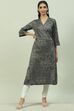 Oil Pink Straight Printed Kurta image number 0