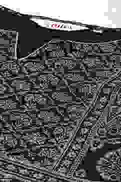 Black LIVA Straight Printed Kurta image number 1