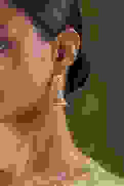 Champagne Brass Jhumka image number 1