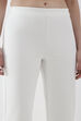 Beige Viscose Blend Flared Pants image number 1