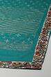 Off White Cotton Layered Printed Kurta Churidar Suit Set image number 3