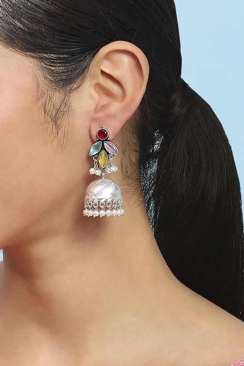 Multicolour Brass Jhumka image number 1