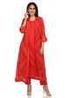 Red Cotton Straight Toga Kurta image number 0