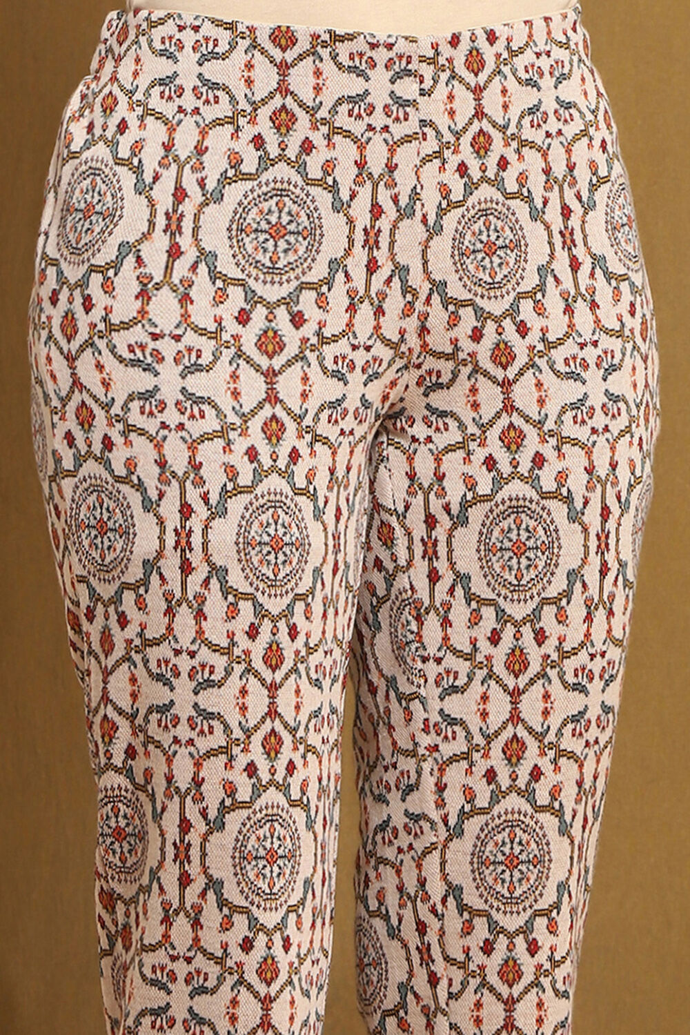 Black Jacquard Printed Straight Winter wear Kurta Set image number 2