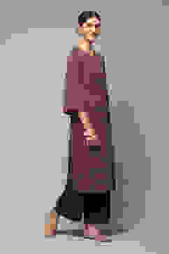 Brown Art Silk Straight Kurta Palazzo Suit Set image number 5