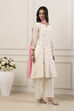 White Poly Chanderi Kalidar Suit Set image number 5