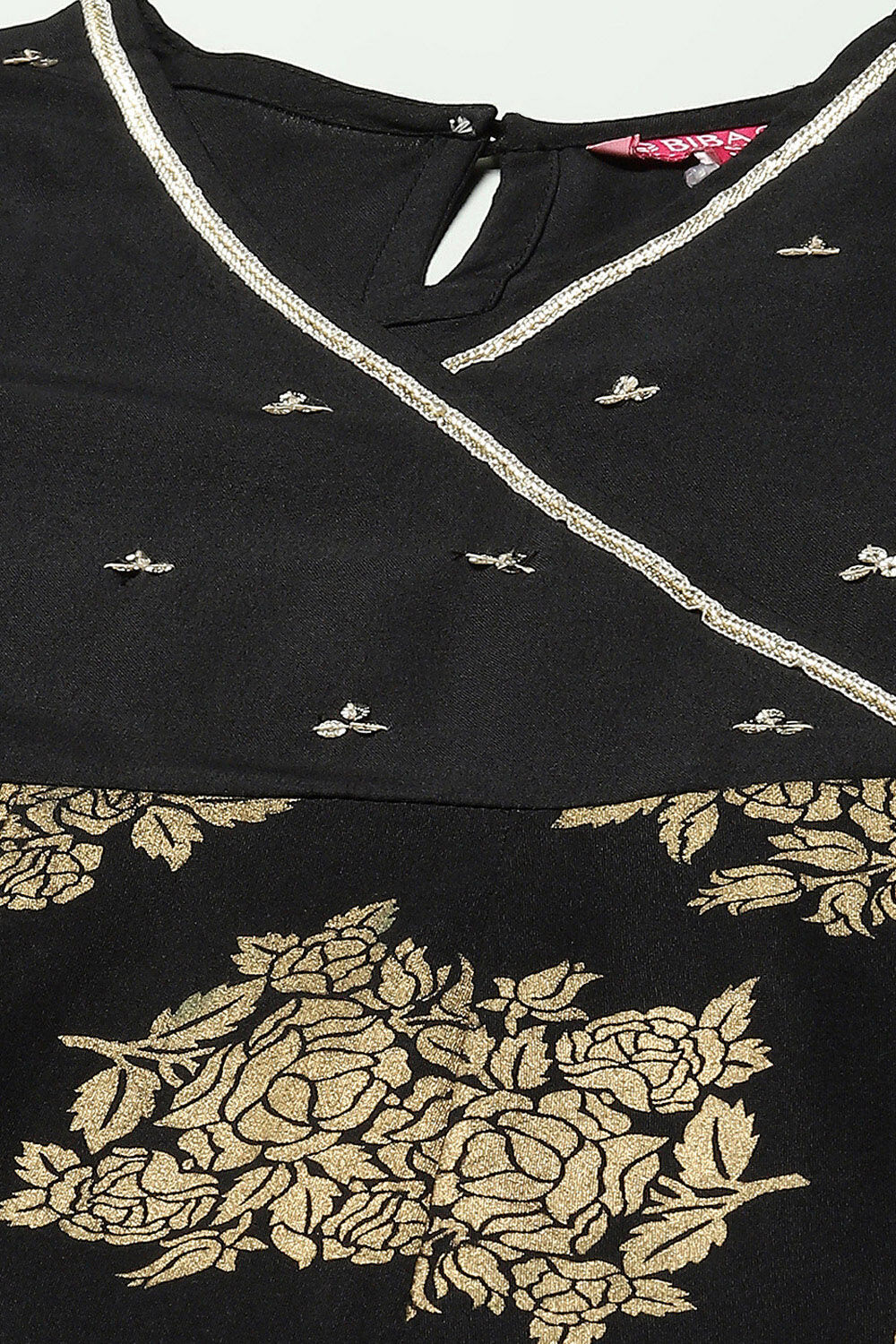 Black Cotton Short Kurti image number 1