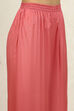 Pink Organza Hand Embroidered Unstitched Suit Set image number 3