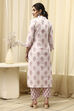 Blue Cotton Hand Embroidered Unstitched Suit Set image number 5
