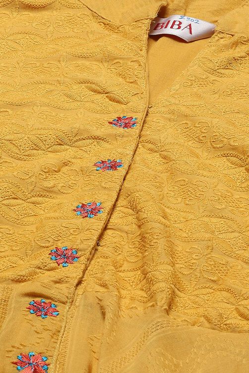 Turquoise Cotton Anarkali Solid Kurta Churidar Suit Set image number 1
