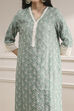 Nude-Toned Chanderi Straight Suit Set image number 1