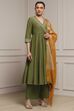 Fuchsia Polyester Blend Anarkali Embroidered Suit Set image number 5