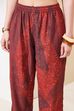 Brown Viscose Rayon A Line Kurta Pants Set image number 2