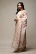 Cream Linen Digital Print Unstitched Suit Set image number 6