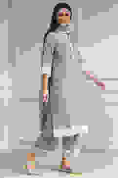 Sap Green Chanderi Straight Suit Set image number 5